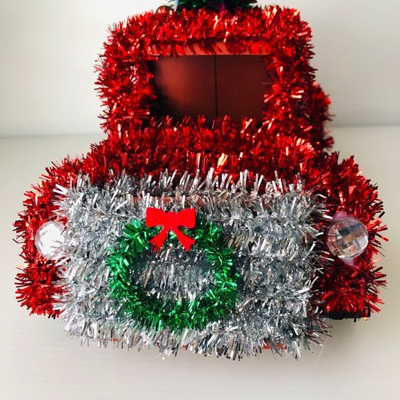 Christmas Tinsel Pickup Christmas Tree Harvest Truck Christmas Decor - Picture 6 of 7